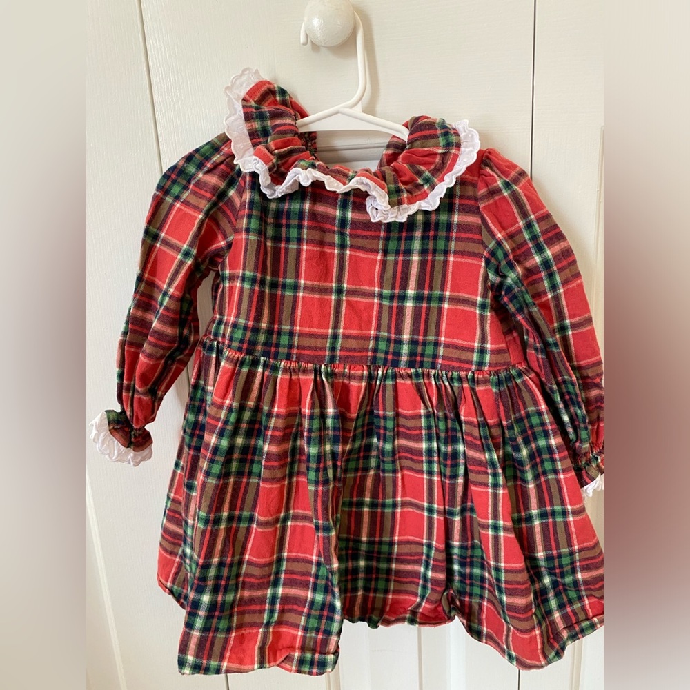 DOT Size 12-18 month Plaid Christmas Dress